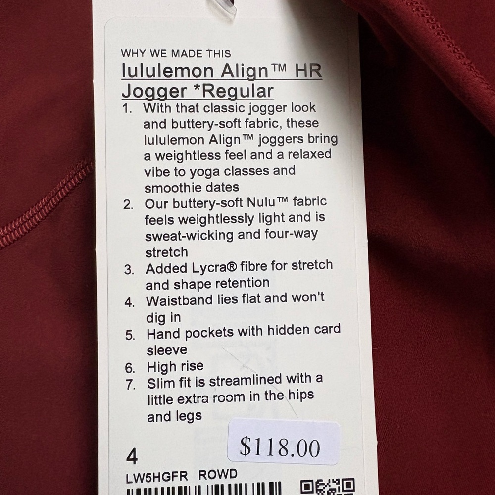 Lululemon Align Jogger *Regular NWT - Picture 4 of 6